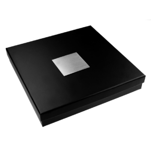 Karton-Geschenkverpackung schwarz (165 x 165 x 27 mm)