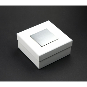 Karton-Geschenkverpackung weiß (82 x 82 x 40 mm)...