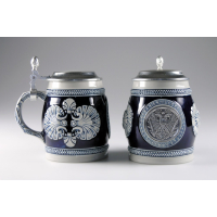 Keramik-Bierkrug blau "Schuster" 