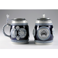 Keramik-Bierkrug blau "Taxi"