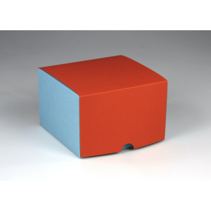 Klappdeckel-Geschenkverpackung zweifarbig 113 x 110 x 90 mm
