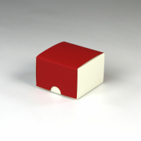 Klappdeckel-Geschenkverpackung zweifarbig 50 x 50 x 50 mm