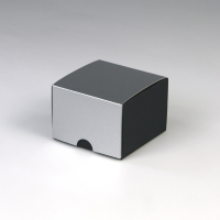 Klappdeckel-Geschenkverpackung zweifarbig 60 x 60 x 60 mm