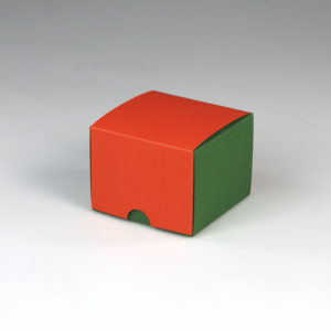 Klappdeckel-Geschenkverpackung zweifarbig 60 x 60 x 65 mm