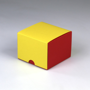 Klappdeckel-Geschenkverpackung zweifarbig 70 x 70 x 70 mm