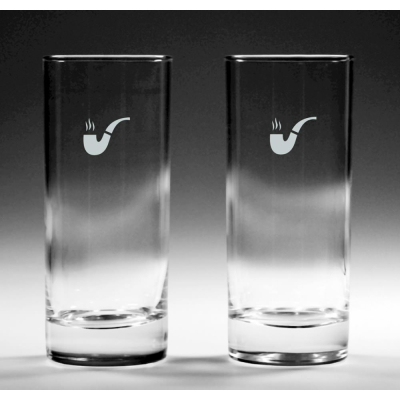 2er-Set Longdrinkgläser Pfeife