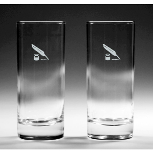 2er-Set Longdrinkgläser "Schriftsteller"