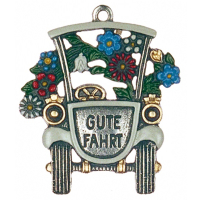 Magnet mit Zinnfigur Auto "Gute Fahrt"