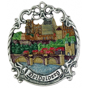 Magnet mit Zinnfigur Städtebild Heidelberg