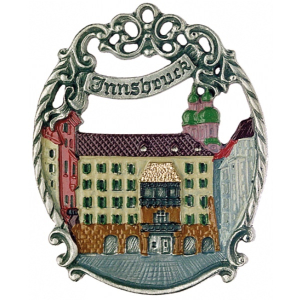 Magnet mit Zinnfigur Städtebild Innsbruck