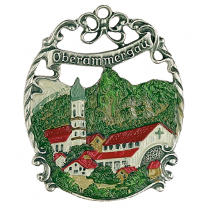 Magnet mit Zinnfigur Städtebild Oberammergau