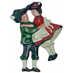 Magnet mit Zinnfigur Tanzpaar