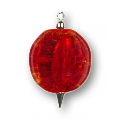 Modula® Anhänger -308- rot (Glasperle flach groß)