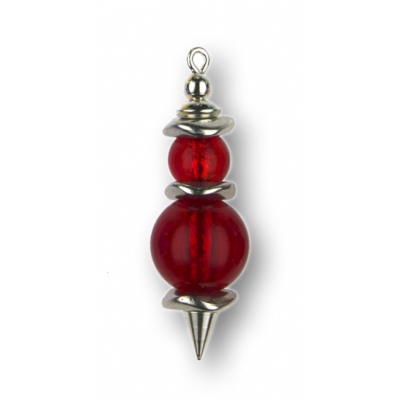 Modula® Anhänger -309- rot (2 Glasperlen)