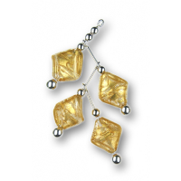 Modula® Anhänger -331- Zweig kristall-gold (4 Glasblätter)