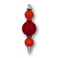 Modula® Anhänger -337- orange-rot (3 Polarisperlen matt)