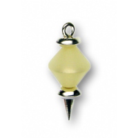 Modula® Anhänger -339- beige (Polaris-Doppelkegel matt) Metall versilbert