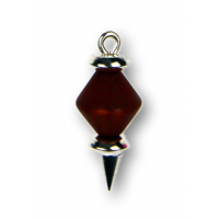 Modula® Anhänger -339- braun (Polaris-Doppelkegel matt) Metall versilbert