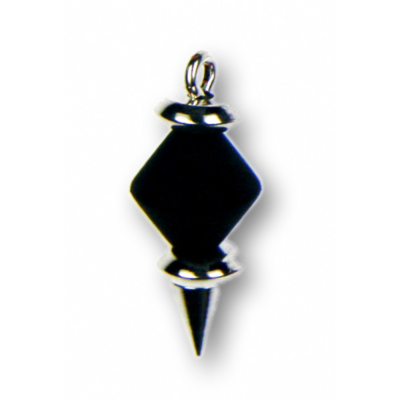 Modula® Anhänger -339- schwarz (Polaris-Doppelkegel matt) Metall versilbert