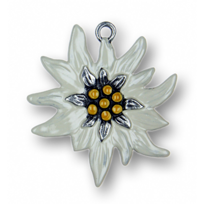Zinn-Schmuck Anhänger Edelweiß groß weiß