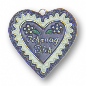 Zinn-Schmuck Anhänger Herz "Ich mag Dich"...