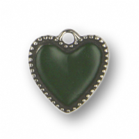 Zinn-Schmuck Anhänger Herzform grün