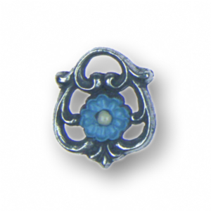 Modula® Anhänger Ornament mit Blume blau