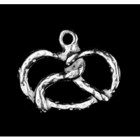 Zinn-Schmuck Anhänger Salzbrezel poliert