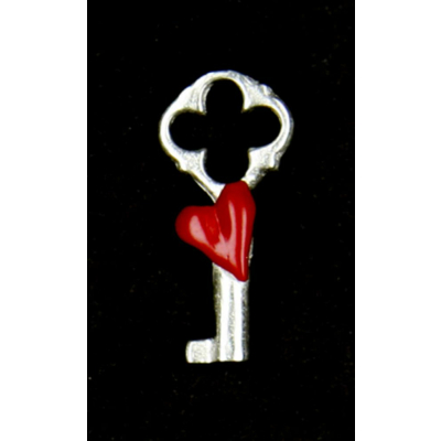 Modula® Anhänger Schlüssel klein mit Herz rot