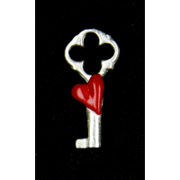 Modula® Anhänger Schlüssel klein mit Herz rot