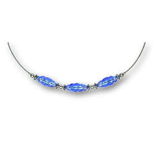 Modula® Collier -5107- dunkelblau (3 Glasspindeln),...