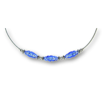 Modula® Collier -5107- dunkelblau (3 Glasspindeln), L: 45 cm