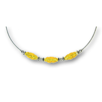 Modula® Collier -5107- gelb (3 Glasspindeln), L: 45 cm