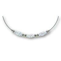 Modula® Collier -5107- kristall (3 Glasspindeln), L: 40 cm