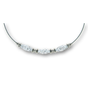 Modula® Collier -5107- kristall (3 Glasspindeln), L:...