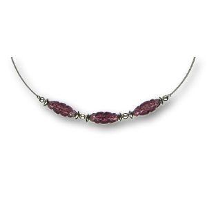 Modula® Collier -5107- viola (3 Glasspindeln), L: 40 cm