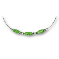 Modula® Collier -5107-grün (3 Glasspindeln), L: 45 cm