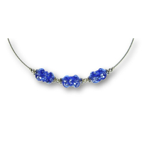 Modula® Collier -5108- dunkelblau (3 Glaswickel), L: 40 cm