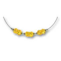 Modula® Collier -5108- gelb (3 Glaswickel), L: 40 cm