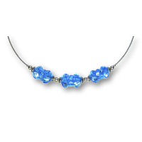 Modula® Collier -5108- hellblau (3 Glaswickel), L: 42 cm