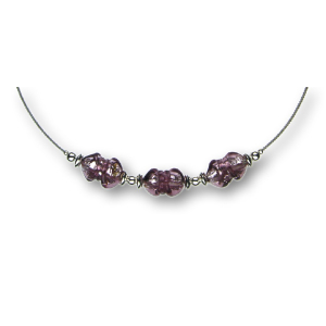 Modula® Collier -5108- viola (3 Glaswickel), L: 40 cm