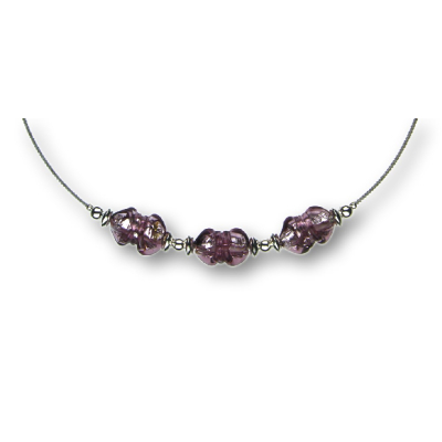 Modula® Collier -5108- viola (3 Glaswickel), L: 50 cm