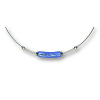 Modula® Collier -5110- dunkelblau (Glaszylinder gebogen), L: 40 cm