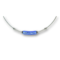 Modula® Collier -5110- dunkelblau (Glaszylinder gebogen), L: 50 cm