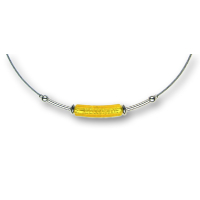 Modula® Collier -5110- gelb (Glaszylinder gebogen), L: 42 cm