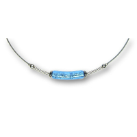 Modula® Collier -5110- hellblau (Glaszylinder gebogen), L: 42 cm