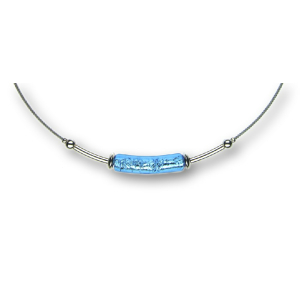 Modula® Collier -5110- hellblau (Glaszylinder...