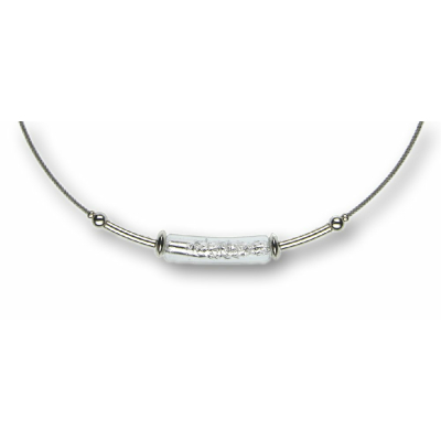 Modula® Collier -5110- kristall (Glaszylinder gebogen), L: 45 cm