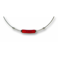 Modula® Collier -5110- rot (Glaszylinder gebogen), L: 40 cm