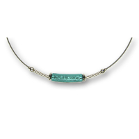 Modula® Collier -5110- türkis (Glaszylinder gebogen), L: 42 cm